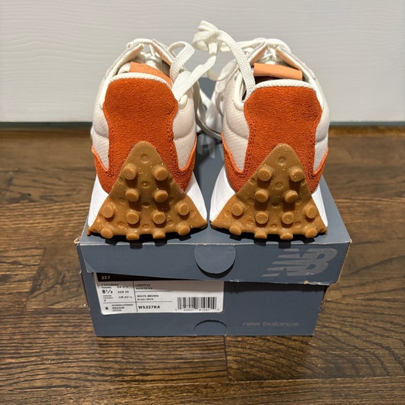 New Balance Cream and Orange Sneakers - Picture 6 of 9
